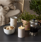 blockljus med sammetslen yta