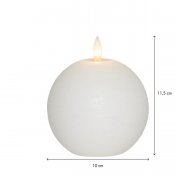 flamme rustic runt blockljus