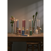 Flamme Stripe antikljus 25cm 2-pack, rosa