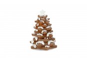gran gjord av staplade konstgjorda pepparkakor