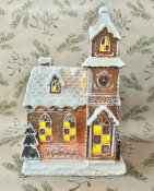 pepparkakshus med batteribelysning