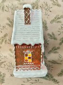 Pepparkakshus med belysning