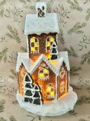 Pepparkakshus med belysning