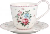 clara white kopp med fat, greengate