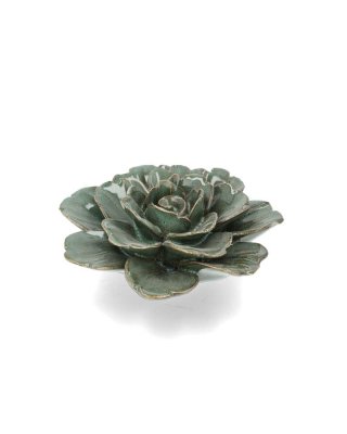 blomma i grön keramik