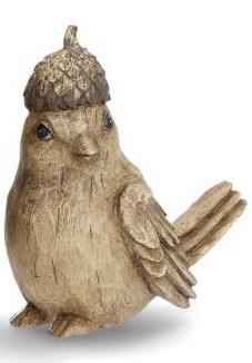fågel med ekollonhatt