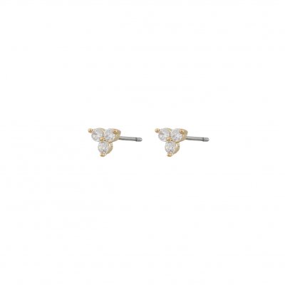 Kelly small stone ear gold/clear