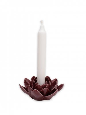 ljusstake blomma keramik