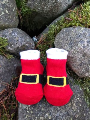 Babystrumpa jul spänne